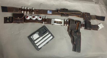 Din Djarin - The Mandalorian- Leather Bandolier, Belt, Holster & Pouches
