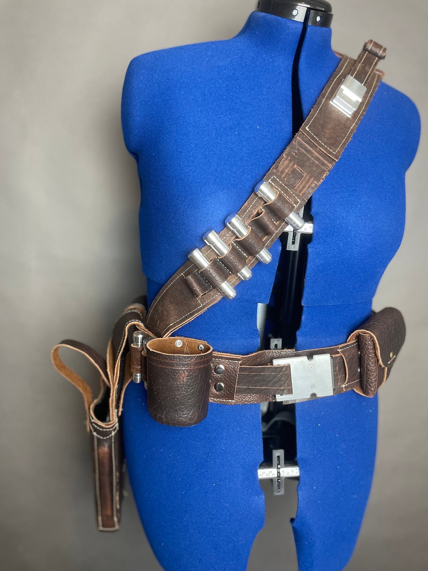 Din Djarin - The Mandalorian- Leather Bandolier, Belt, Holster & Pouches
