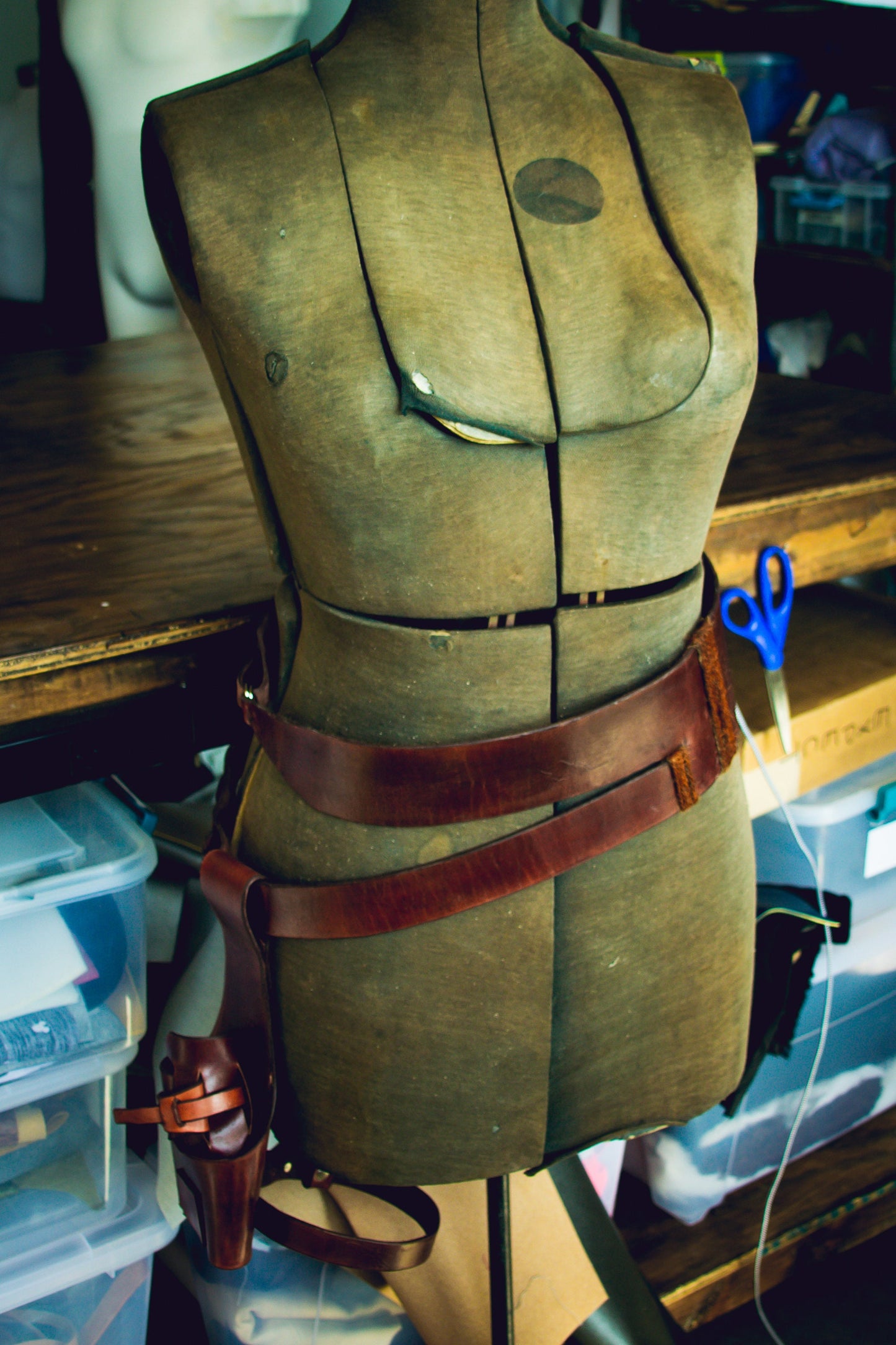 Rey Inspired Belt, Wrist Cuff, & Holster