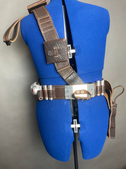 Din Djarin - The Mandalorian- Leather Bandolier, Belt, Holster & Pouches