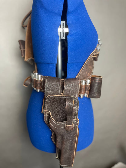 Din Djarin - The Mandalorian- Leather Bandolier, Belt, Holster & Pouches